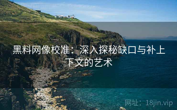 黑料网像校准：深入探秘缺口与补上下文的艺术