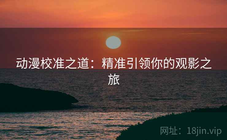 动漫校准之道：精准引领你的观影之旅
