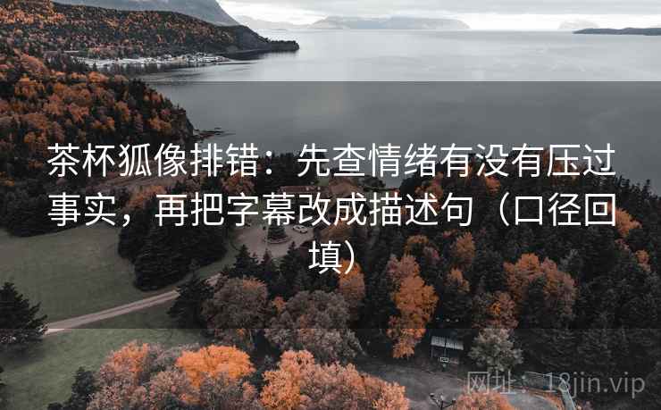 茶杯狐像排错:先查情绪有没有压过事实,再把字幕改成描述句(口径回填) 茶杯狐像排错:先查情绪有没有压过事实,再把字幕改成描述句(口径回填)